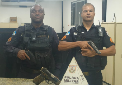 PM apreende pistola após homicídio e tentativa de homicídio em Itaperuna
